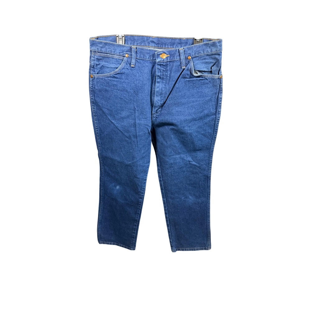 Wrangler 936PWD Mens Blue Denim Western Straight Leg Jeans 36x29 Medium Wash